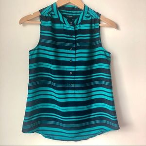 J. Crew Quarter Button Up Tank Top Size 0